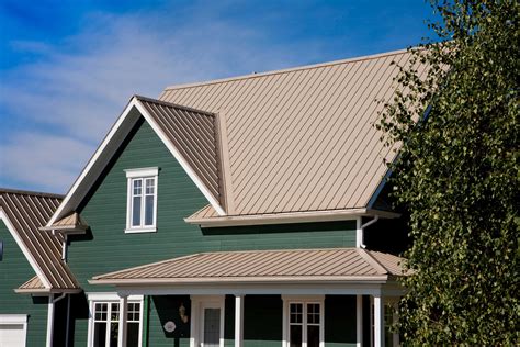 houses with sahara tan metal roofs|types of metal roofing.